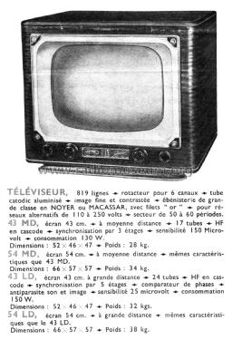 Téléviseur 54LD; Ondax; Paris (ID = 1994786) Television