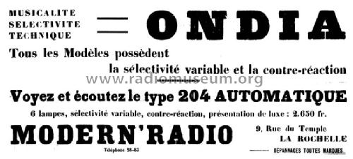 204 Automatique; Ondia Le Matériel; (ID = 2490684) Radio