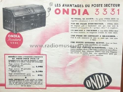3331; Ondia Le Matériel; (ID = 3043371) Radio
