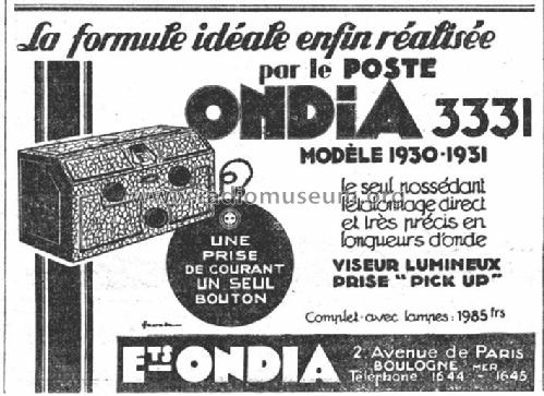 3331; Ondia Le Matériel; (ID = 3043372) Radio