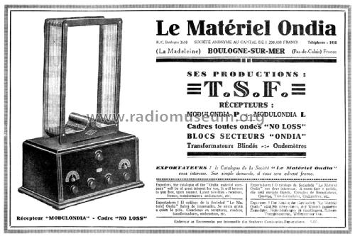 Modulondia P; Ondia Le Matériel; (ID = 2263491) Radio