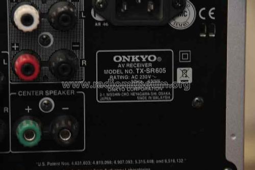 AV Receiver TX-SR605; Onkyo, Osaka Denki (ID = 1614373) Radio