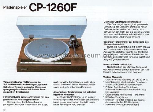 Full-Automatic Turntable CP-1260F; Onkyo, Osaka Denki (ID = 1844300) R-Player