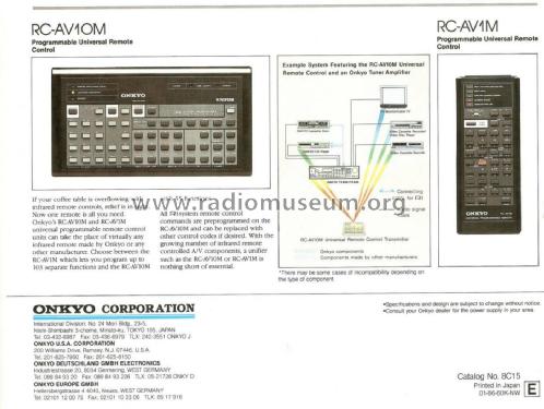 RC-AV10M; Onkyo, Osaka Denki (ID = 2075239) Misc