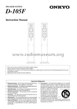 Speaker System D-105F; Onkyo, Osaka Denki (ID = 1989921) Speaker-P