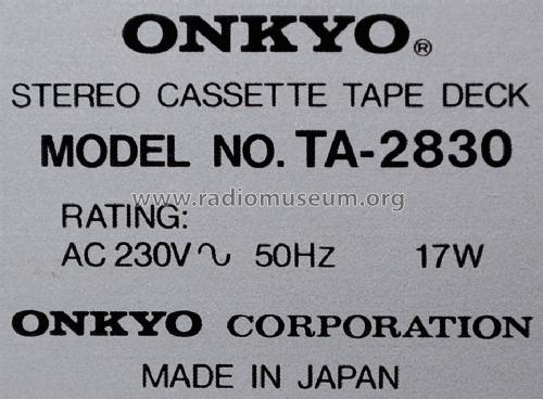 TA-2830; Onkyo, Osaka Denki (ID = 1655235) R-Player