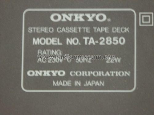 TA-2850; Onkyo, Osaka Denki (ID = 2535780) R-Player