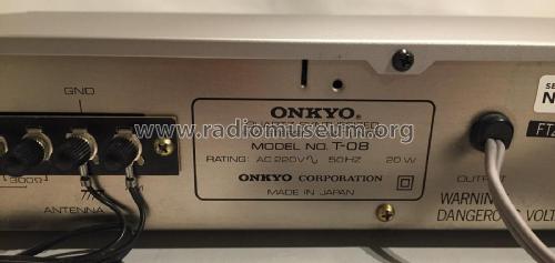 Quartz Synthesized FM Stereo / AM Tuner T-08; Onkyo, Osaka Denki (ID = 2814311) Radio