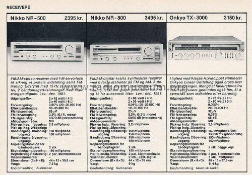 TX-3000; Onkyo, Osaka Denki (ID = 2803907) Radio