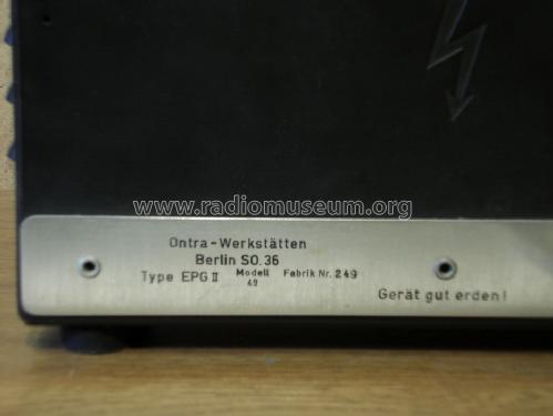 Empfänger-Prüfgenerator EPG II / 49; Ontra - Werkstätten; (ID = 310606) Ausrüstung