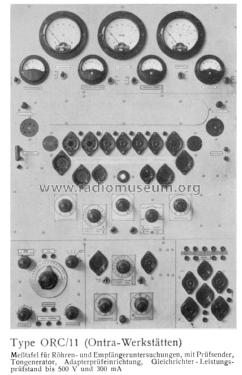 Messtafel für Röhren- und Empfängeruntersuchungen OCR/11; Ontra - Werkstätten; (ID = 2222893) Equipment