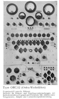 Messtafel für Röhren- und Empfängeruntersuchungen ORC/12; Ontra - Werkstätten; (ID = 2222902) Ausrüstung