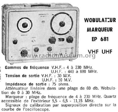 Generateur TV EP 681 ); Opelec; Longjumeau (ID = 389682) Equipment