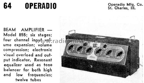 855 ; Operadio Corp.; St. (ID = 1052759) Ampl/Mixer