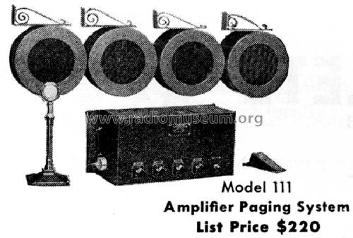 Amplifier Paging System 111; Operadio Corp.; St. (ID = 1054546) Ampl/Mixer