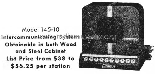 Intercommunicating System 145-10; Operadio Corp.; St. (ID = 1051985) Ampl/Mixer