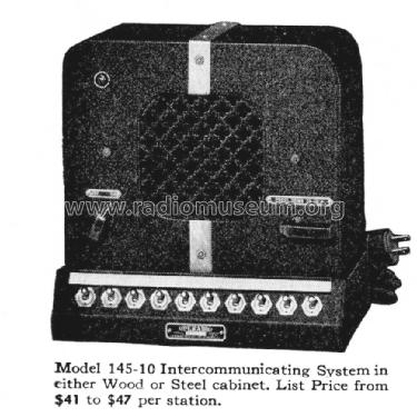 Intercommunicating System 145-10; Operadio Corp.; St. (ID = 1051991) Ampl/Mixer