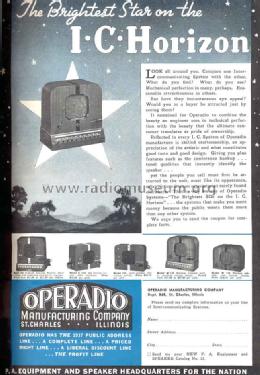 Intercommunicating System W-145; Operadio Corp.; St. (ID = 1056421) Ampl/Mixer