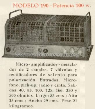 Ciclón 190; Optimus; Gerona (ID = 574240) Ampl/Mixer