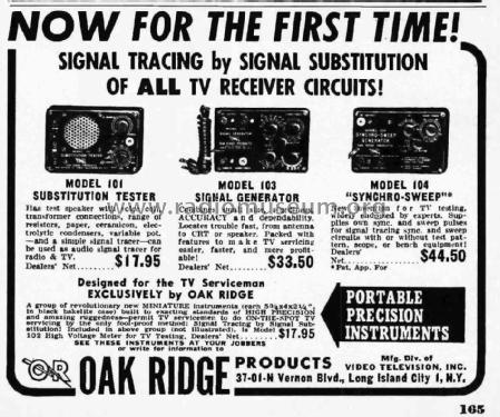 7-in-1 Miniature TV-FM-AM Substitution Tester 101; OR - Oak Ridge (ID = 2931360) Equipment