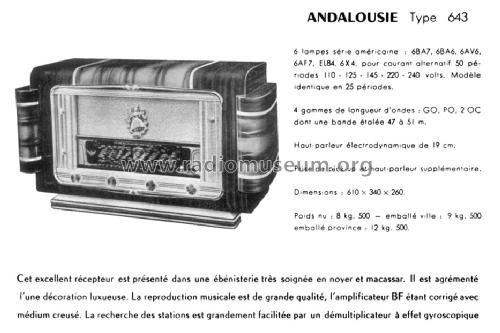 Andalousie 643; ORA, Oradyne, Gérard (ID = 1417957) Radio