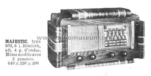 Majestic 603; ORA, Oradyne, Gérard (ID = 1418704) Radio