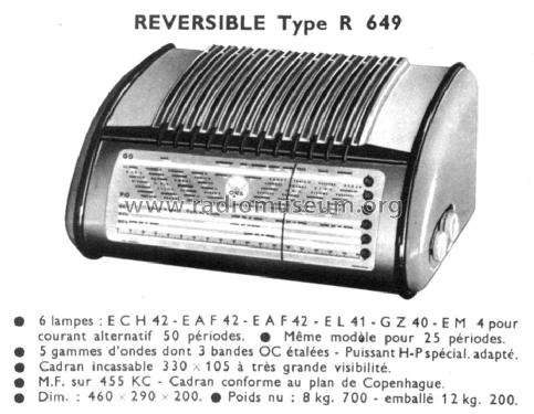 Réversible R649; ORA, Oradyne, Gérard (ID = 1417045) Radio