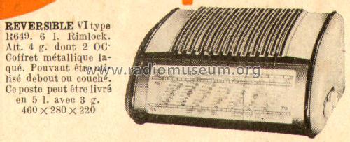 Reversible VI R649; ORA, Oradyne, Gérard (ID = 538749) Radio