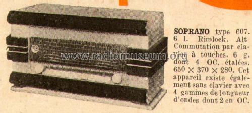 Soprano 607; ORA, Oradyne, Gérard (ID = 538754) Radio