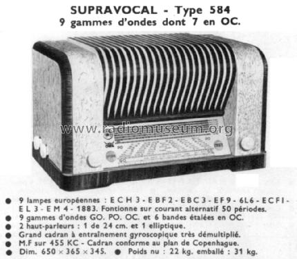 Supravocal 584; ORA, Oradyne, Gérard (ID = 1417882) Radio