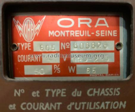 605; ORA, Oradyne, Gérard (ID = 2992140) Radio