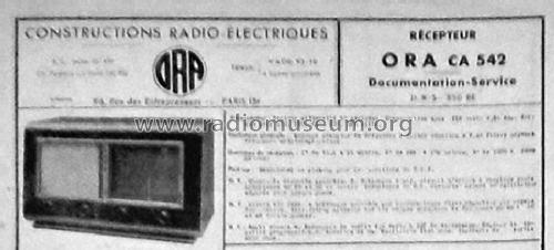 CA542; ORA, Oradyne, Gérard (ID = 2498944) Radio