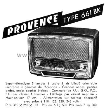 Provence 661BK; ORA, Oradyne, Gérard (ID = 2499406) Radio