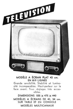 Téléviseurs 1956 ; ORA, Oradyne, Gérard (ID = 2499415) Television