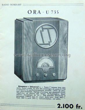 Universel U735; ORA, Oradyne, Gérard (ID = 2196884) Radio