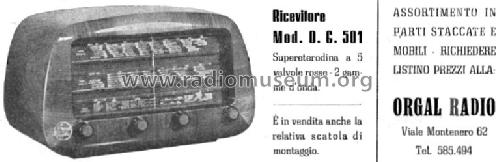 OG501B; Orgal Radio; Milano (ID = 1088874) Radio