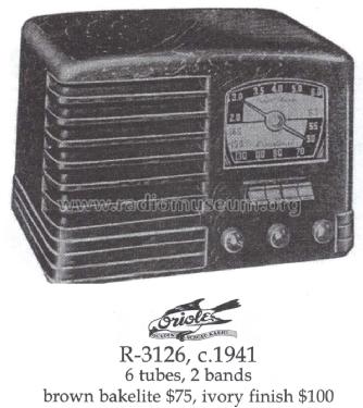 R-3126 ; Oriole brand (ID = 1455080) Radio