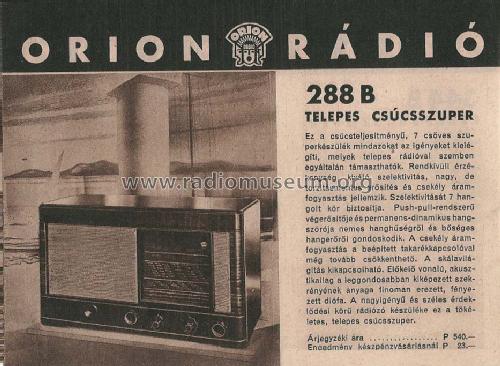 288B; Orion; Budapest (ID = 1502685) Radio