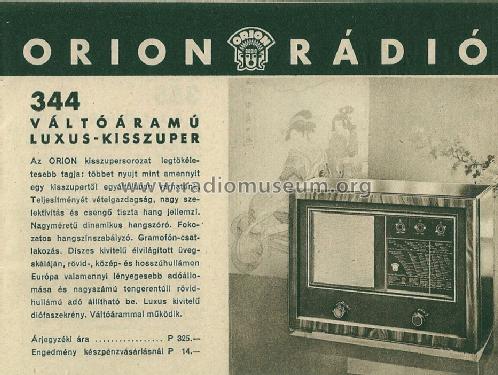 344; Orion; Budapest (ID = 1490887) Radio