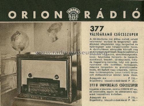 377U; Orion; Budapest (ID = 1807873) Radio