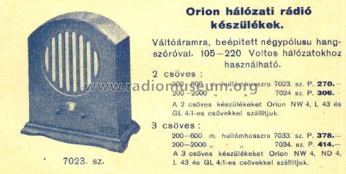 7034; Orion; Budapest (ID = 2265362) Radio