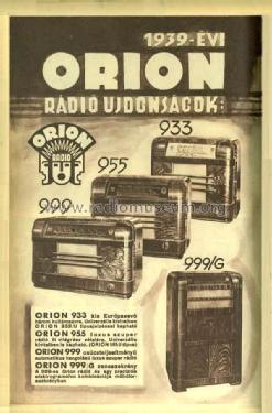 933U; Orion; Budapest (ID = 2350172) Radio