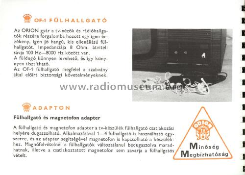 Adapton, Fülhallgató- Magnetofon Elosztó ; Orion; Budapest (ID = 2225752) Diverses