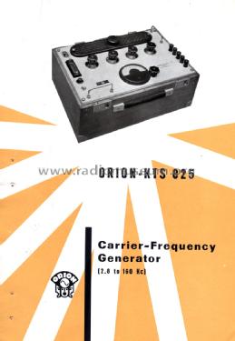 Carrier-Frequency Generator 025; Orion; Budapest (ID = 1345097) Equipment