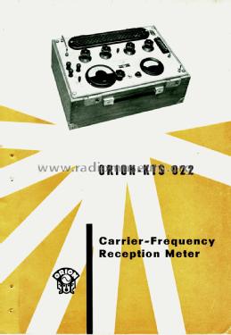 Carrier-Frequency Reception Meter 022; Orion; Budapest (ID = 1345092) Ausrüstung