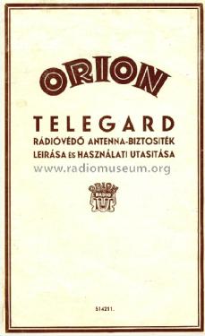 Orion-Telegard - Lightning Arrester 8110; Orion; Budapest (ID = 1827930) Misc