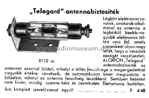 Orion-Telegard - Lightning Arrester 8110; Orion; Budapest (ID = 1836486) Misc