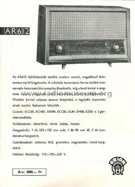 Pacsirta AR612; Orion; Budapest (ID = 1497737) Radio