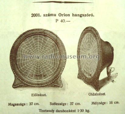 Speaker 2001; Orion; Budapest (ID = 1797068) Parleur