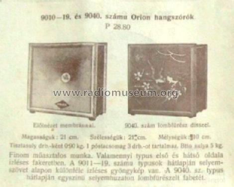 Speaker 9011; Orion; Budapest (ID = 1797103) Altavoz-Au